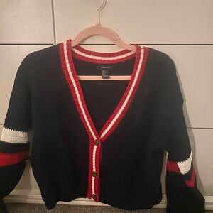 Forever 21 Blue and Red Cardigan Sweater